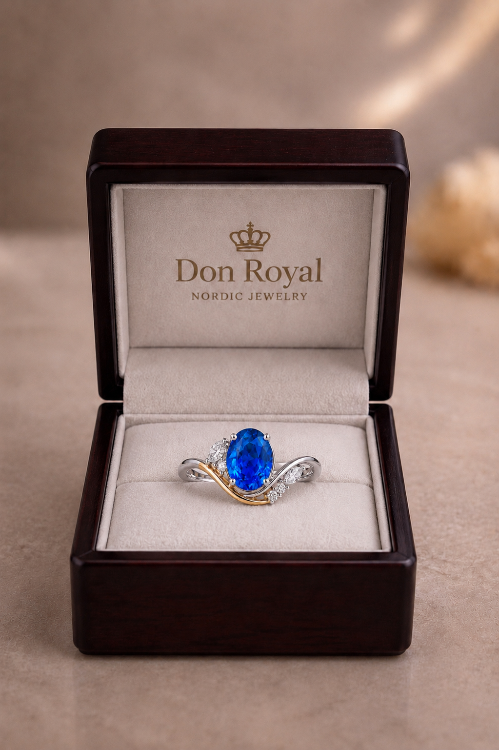 Celestine Blue Sapphire & Diamond Ring