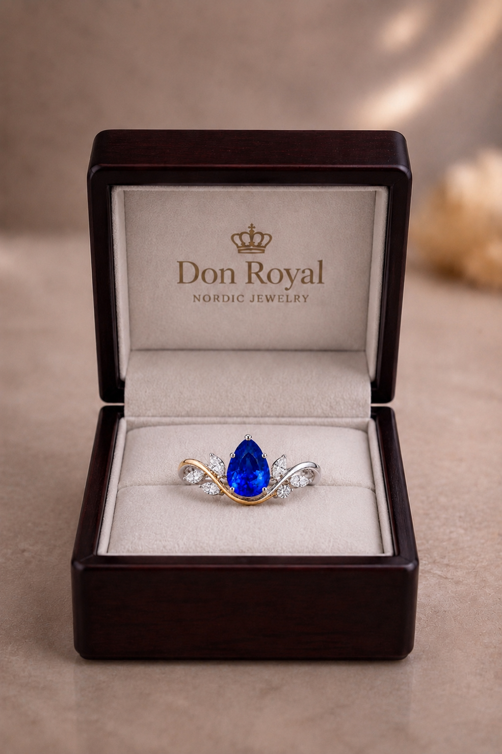 Vivienne Blue Sapphire & Diamond Ring