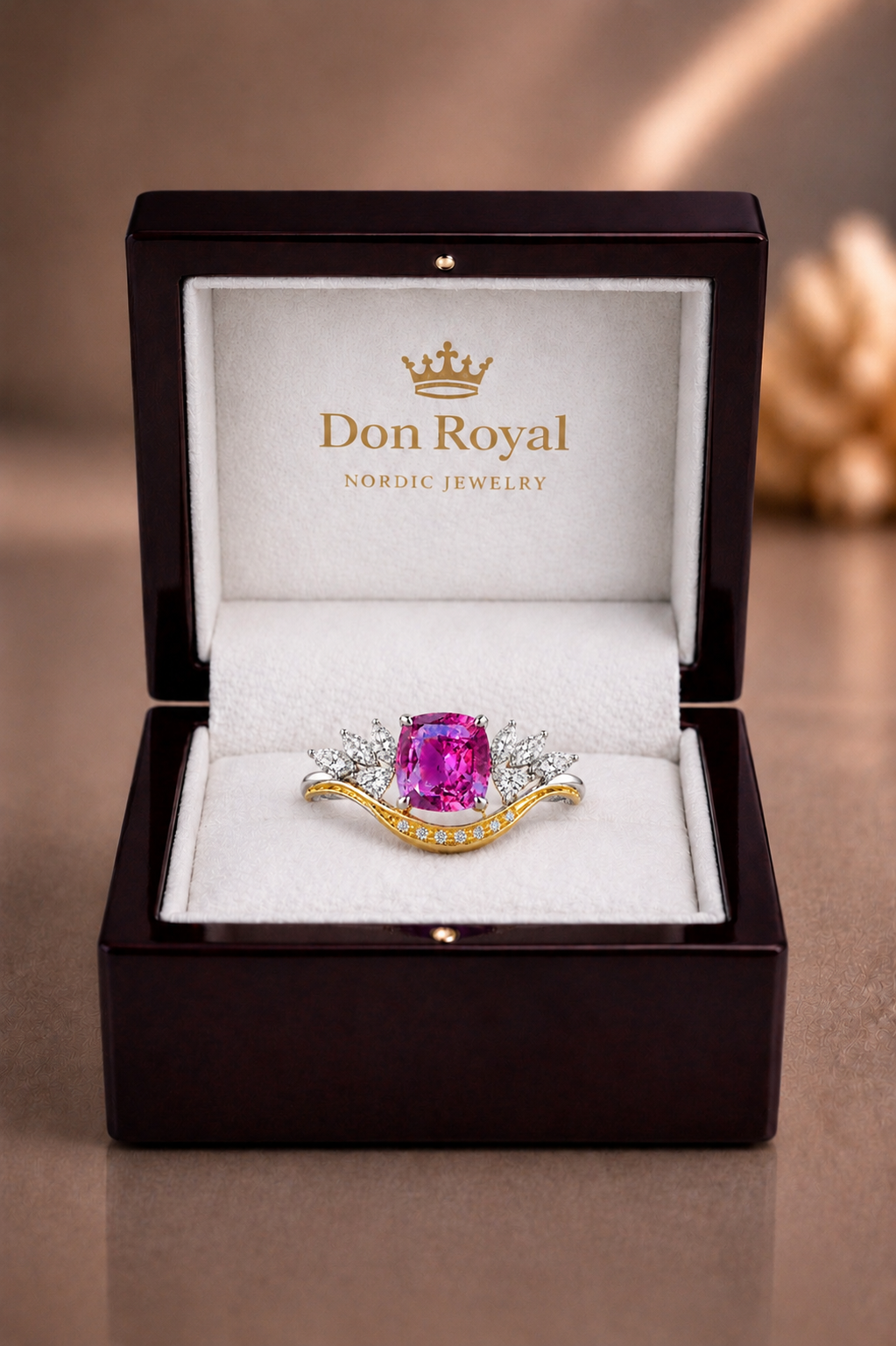 Rozalie Pink Sapphire & Diamond Ring