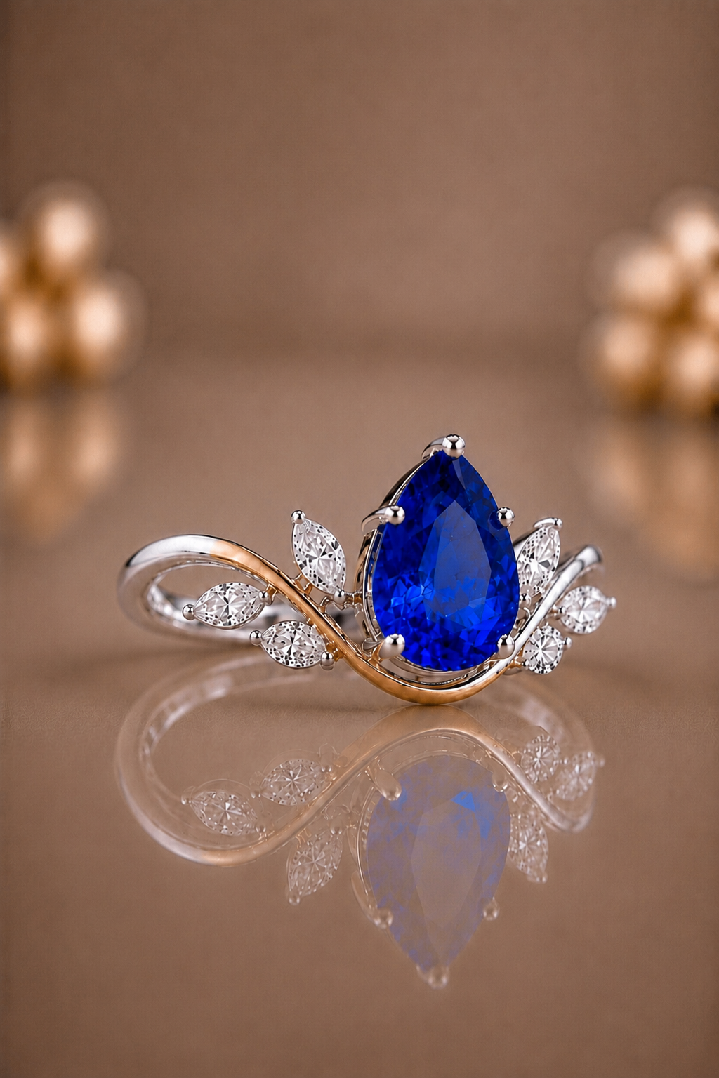 Vivienne Blue Sapphire & Diamond Ring