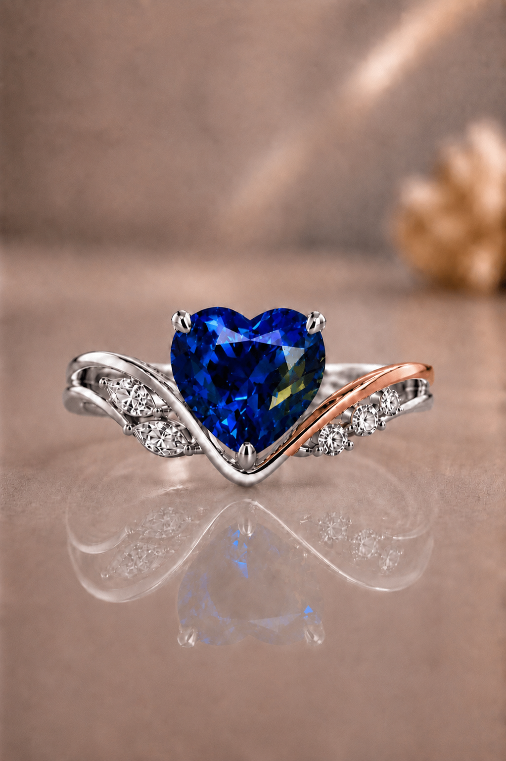 Seraphine Blue Sapphire & Diamond Ring