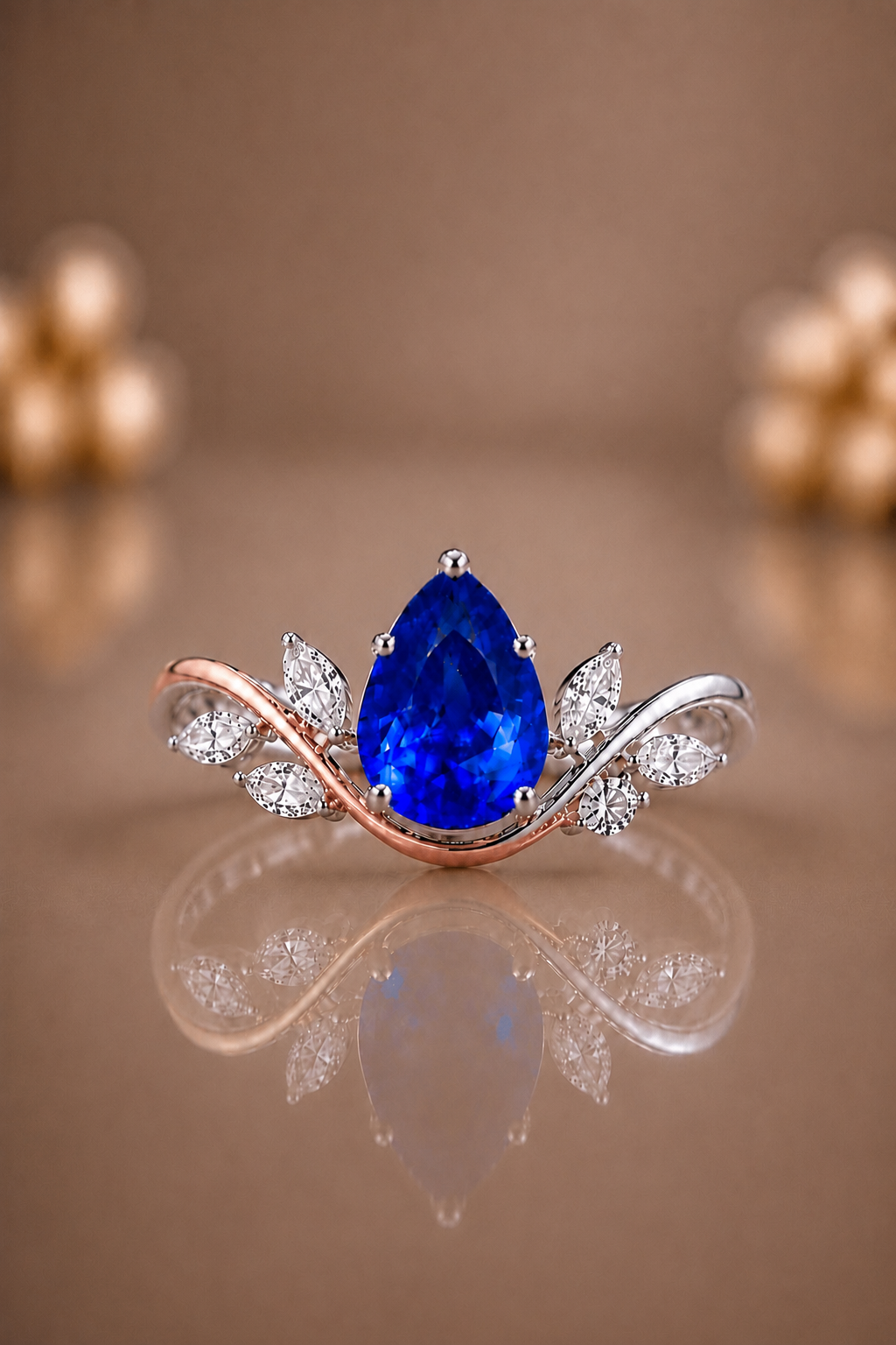 Vivienne Blue Sapphire & Diamond Ring