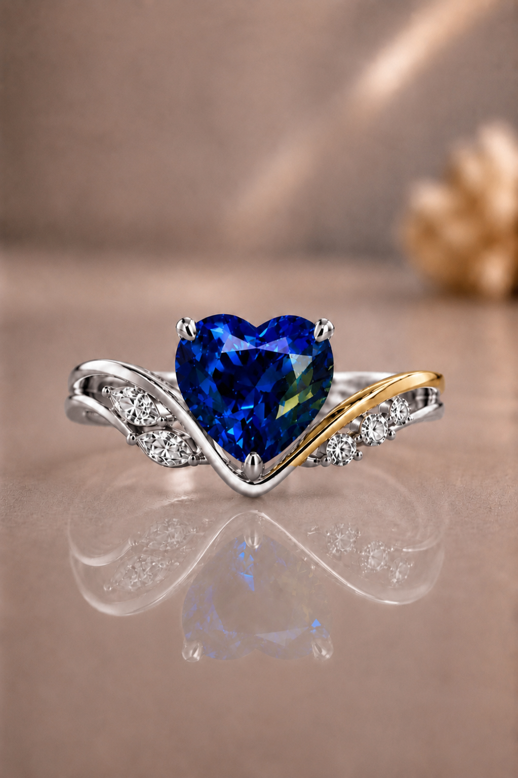 Seraphine Blue Sapphire & Diamond Ring