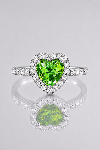 Natural Color Changing Alexandrite Diamond Handcrafted White Gold Ring