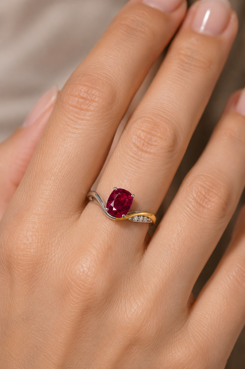 Vivien Ruby & Diamond Ring