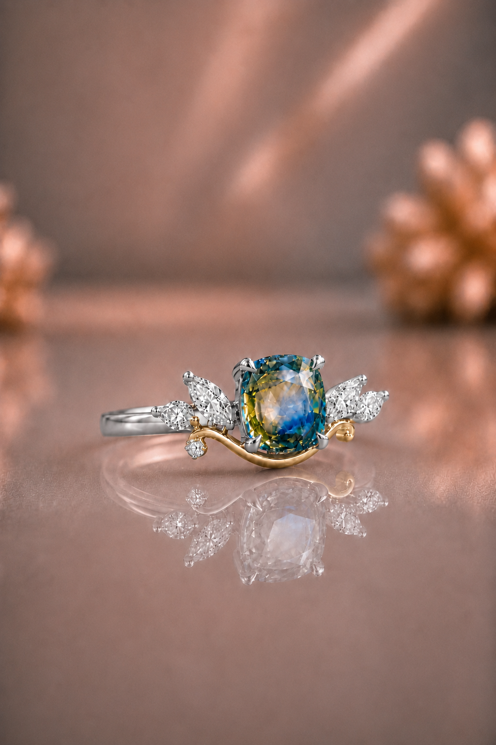 Sylvie Bicolor Sapphire & Diamond Ring