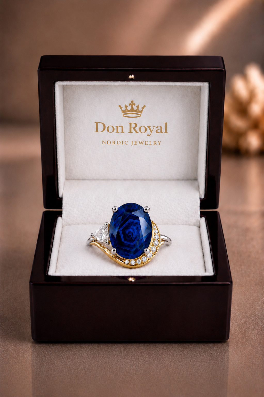 Isadora Blue Sapphire & Diamond Ring