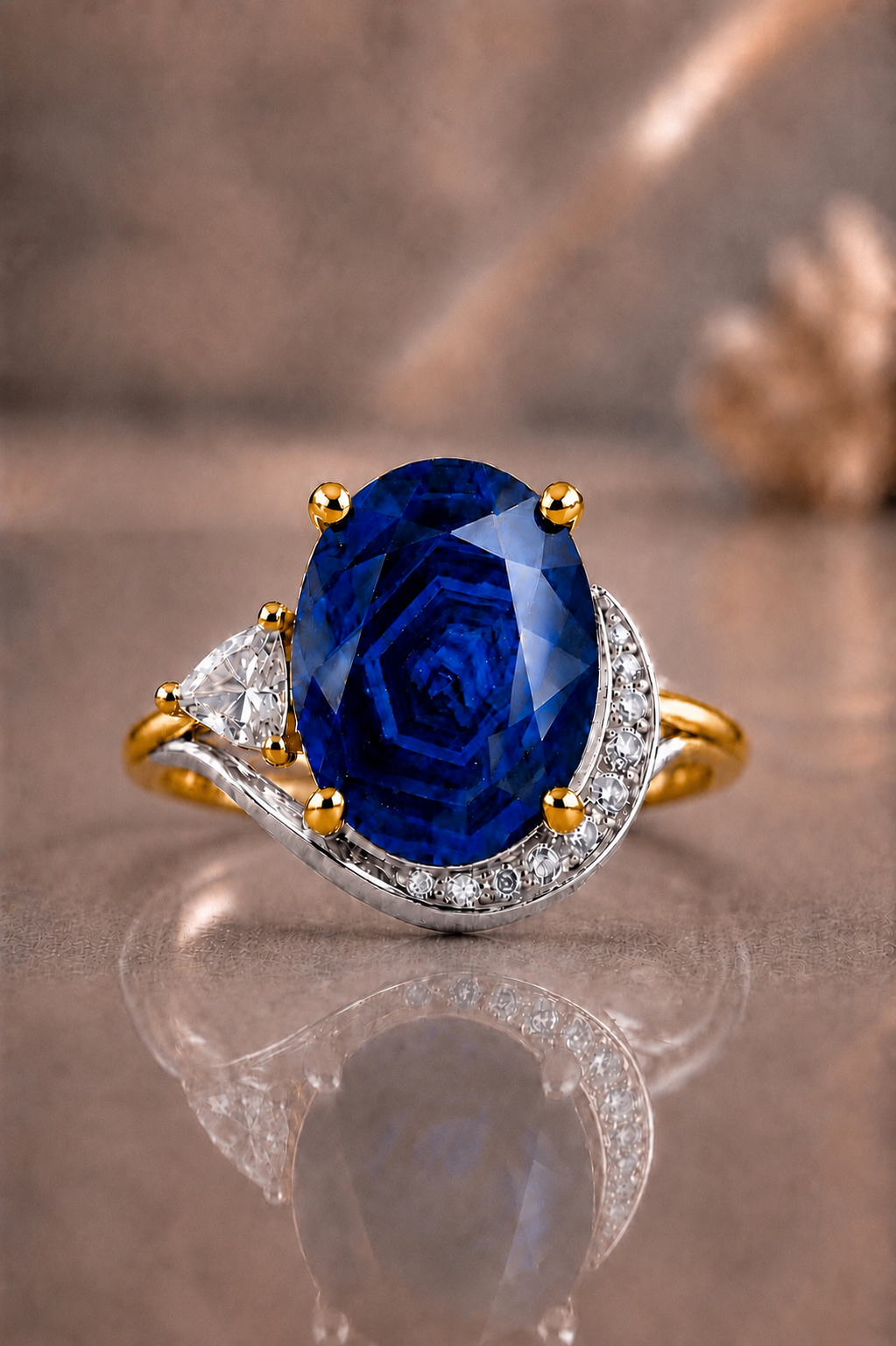 Isadora Blue Sapphire & Diamond Ring