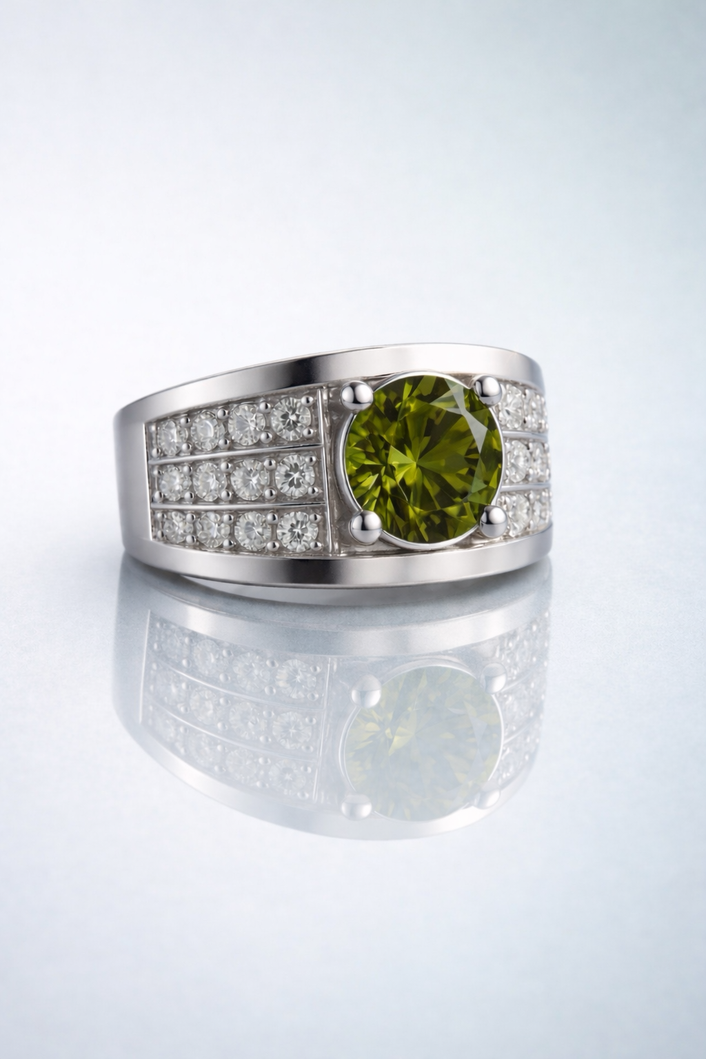 alexandrite diamond platinum ring