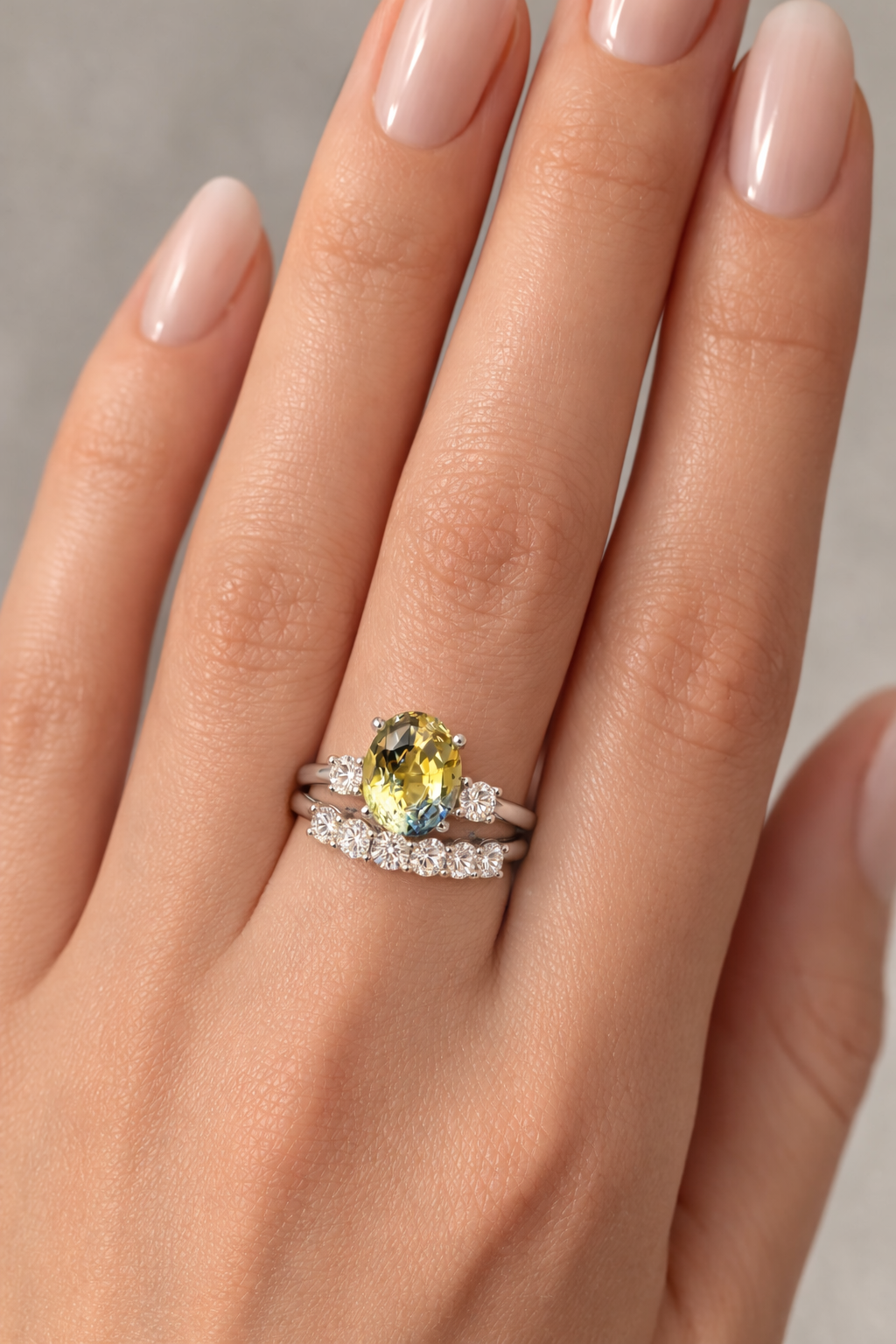 bicolor sapphire diamond gold ring model