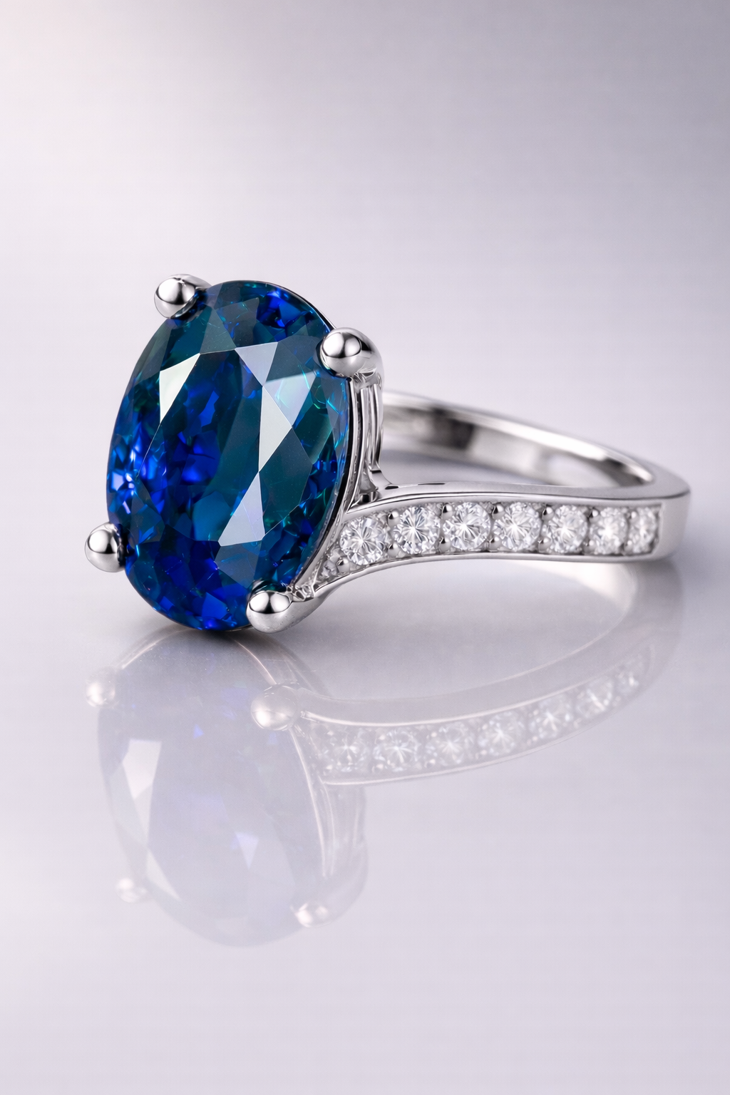 Elvarion Blue Sapphire & Diamond Ring