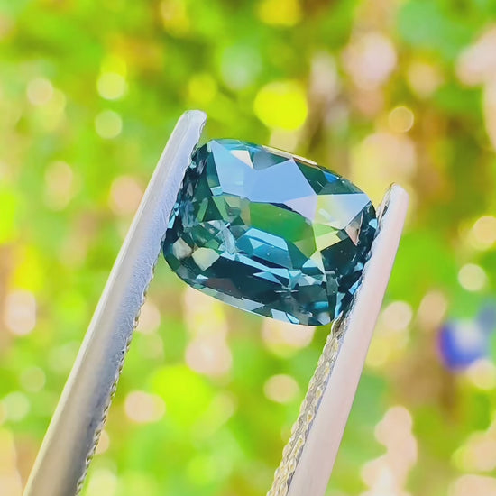 1.22 ct Violetish Green Blue Spinel  certified