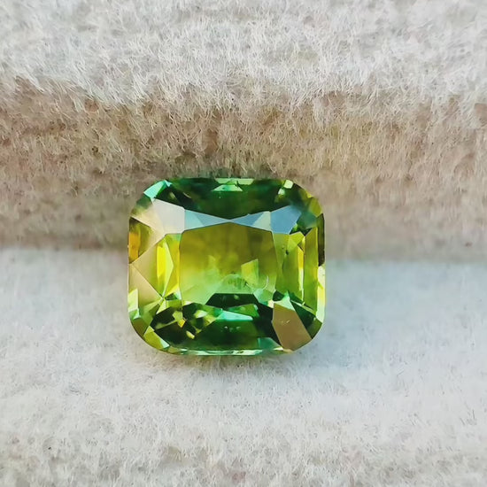 1.27 ct unheated bicolor sapphire certified