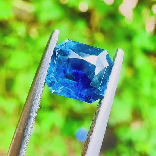 1.52 ct blue sapphire certified