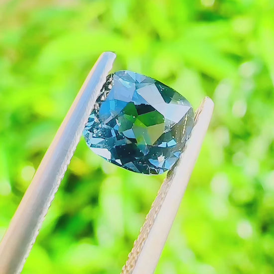 1.27 ct greenish blue spinel certified
