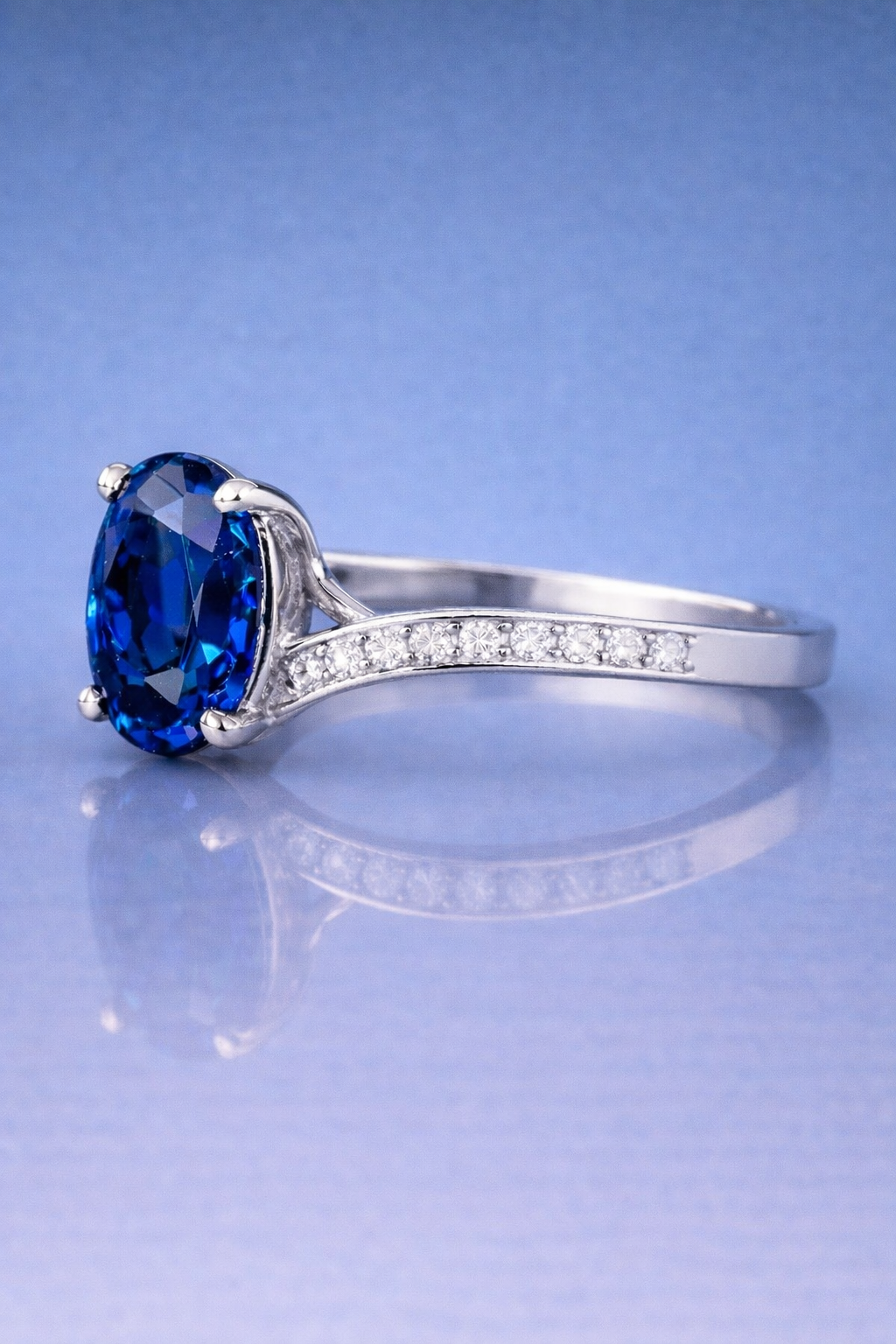 Azerion Blue Sapphire & Diamond Ring